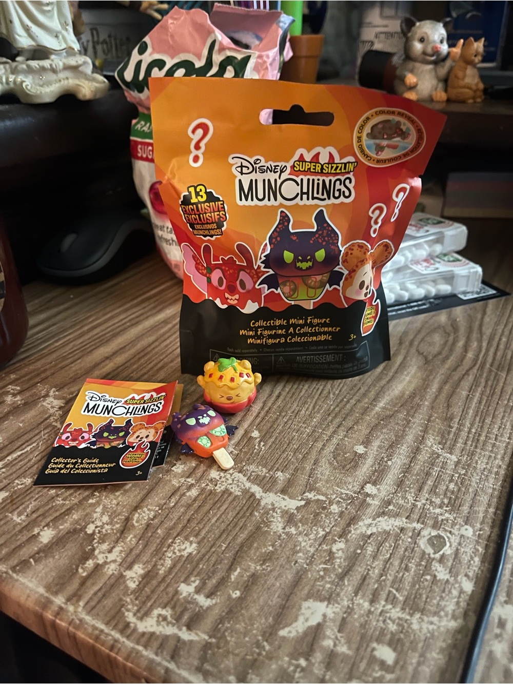 Disney Munchlings Collectible Mini Figures - Orange, Purple, Yellow